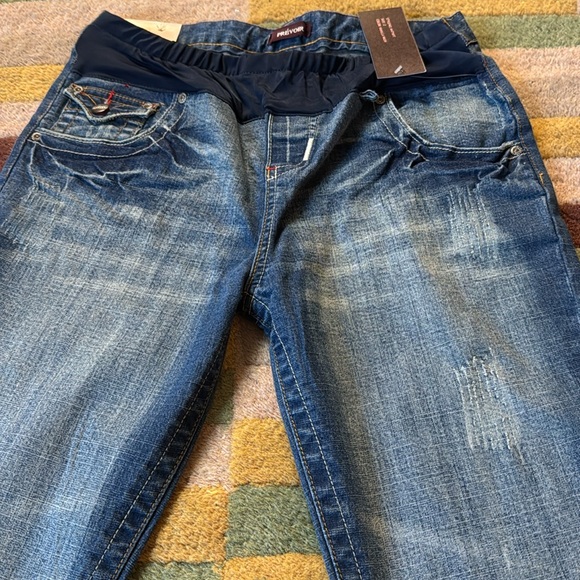 NWT Prevoir Womens Maternity partial panel wide legs Jeans Size 2 - Picture 16 of 16